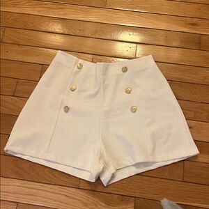 Zara White Sailor Shorts Preowned